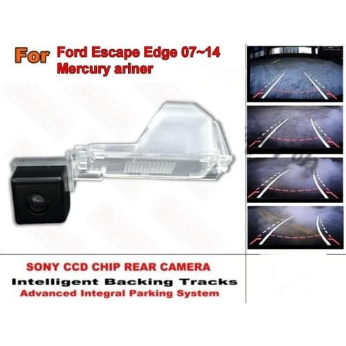For Mercury ariner 07~14 For Ford Edge Escape Smart Tracks Chip Camera / HD CCD Intelligent Dynamic Parking Car Rear View Camera