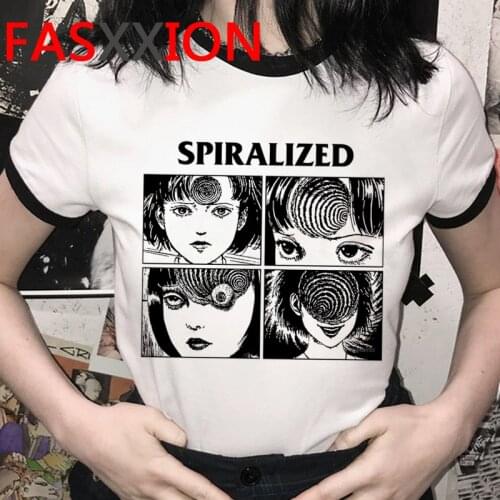 Japanese Anime Junji Ito Harajuku Graphic T Shirt Men 90s Vintage Streetwear T-shirt Hip Hop Summer Tshirt Casual Top Tees Male