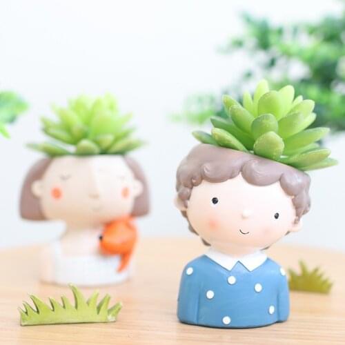 Hot sale resin flower pot succulents pots plant pots cute baby pots for indoor outdoor