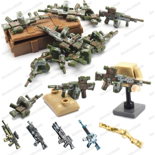 Military U.S. Army Light Machine Gun Building Block Moc Figures WW2 Powerful Weapons Model Child Christmas Gift Boy Creator Toys