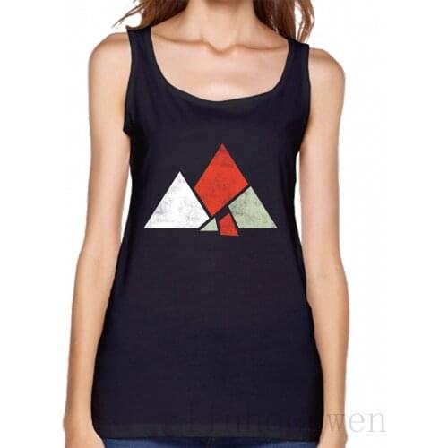 Abstract Triangles Vintage Retro Mountain Tank Top Comical Graphic Designing Vintage Round Collar Sexy Top Tees Vest