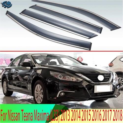 For Nissan Teana Maxima (L33) 2013 2014 2015 2016 2017 2018 Plastic Exterior Visor Vent Shades Window Sun Rain Guard Deflector