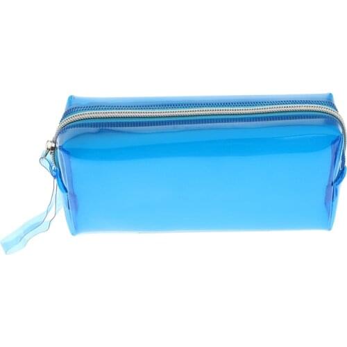 Large Capacity Transparent Pen Bags Office Supplies Waterproof PVC Stationery Pencil Bag School Case Cosmetic Bag
