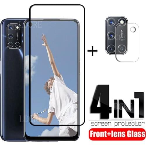 Full Cover Glass For OPPO A52 Glass For OPPO A52 Screen Protector Film Tempered Glass For OPPO A53 A53S A92 A72 A52 Lens Glass