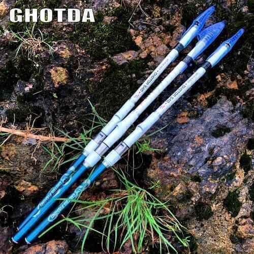 GHOTDA Telescopic Spinning Fishing Rod Carbon Fiber Carp Feeder Rock Rod 3.6-6.3M Travel Surf Fishing Rod Equipment
