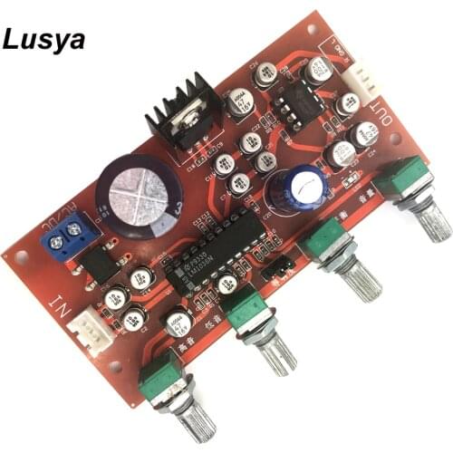 Audio amplifier LM1036 + NE5532 Preamp Amplifier Board with Treble Bass Balance Volume Adjustment Single-Supply Operation