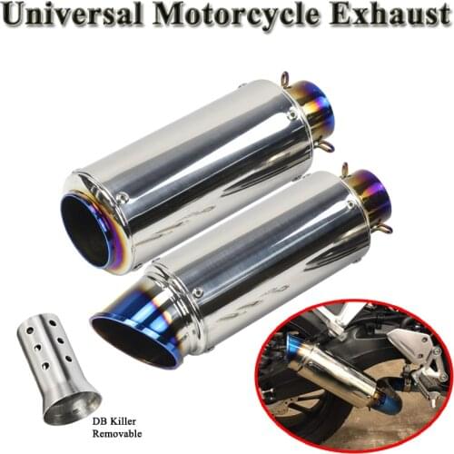 Motorcycle SC Racing GP Exhaust Pipe Escape Modified Universal Muffler DB Killer For Yamaha R6 CBR1000RR Kawasaki KTM390 Z250 R3