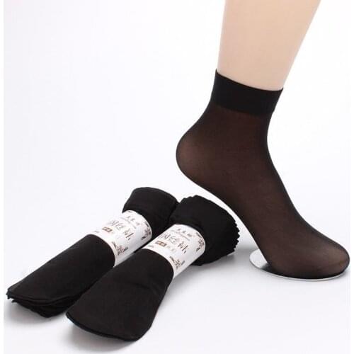 10 pairs Women Summer Short Socks For Woman 2019 Female Elastic Nylon Socks & Hosiery Crystal Glass Silk Socks Ultrathin Socks