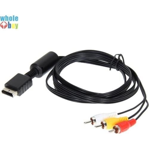 1.8m 6FT Audio Video AV Cable to RCA for SONY PS2 PS3 For PlayStation SYSTEM Cable for Game Console TV Monitor 300pcs/lot
