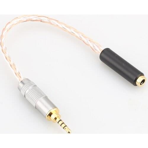 2.5mm TRRS Balanced to 3.5mm Female Balanced Trrs Audio Adapter Silver Plated Cable for AK240 AK380 AK320