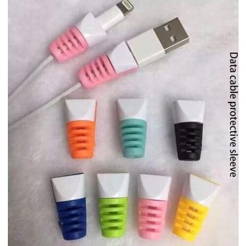 2pcs/lot ABS Soft Rope Protection Cell Phone Data Line Case Cord Protector Universal Data Line Cover USB Charging Protectors