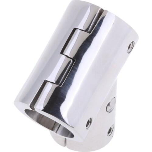 2 Pack 316 Marine-Grade Stainless Steel 60 Degree Boat Hand Rail Fitting T/Tee Split Hardware (7/8-inch/22mm)