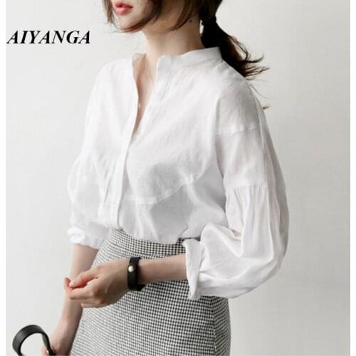 Льняные блузки AIYANGA China At AliExpress