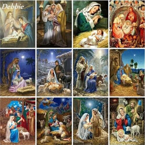 Diamond Painting Full Square/Round Religion Diamond Embroidery Portrait Picture of Rhinestones Mosaic Icons Art Hobby Gift