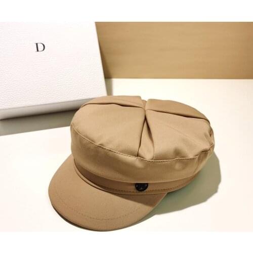 Hot Women Cotton Beret For Elegant Lady Winter Female Military Hats Vintage Octagonal Casual Boina Autumn Girl Cap