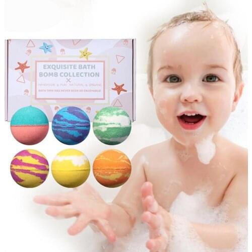6Pcs Bathing Bombs Explosion Ball Deep Sea Bath Salt Body Essential Oil Bath Ball Natural Bubble Bath Bombs Ball Bathing Tools