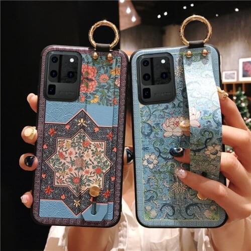 Phone Cases For Samsung Galaxy A50 A70 A51 S10 S20 Plus S20Ultra S10e A30s A50s A30 A20 Note 10 Plus Note10+ Wrist Strap TPUCase