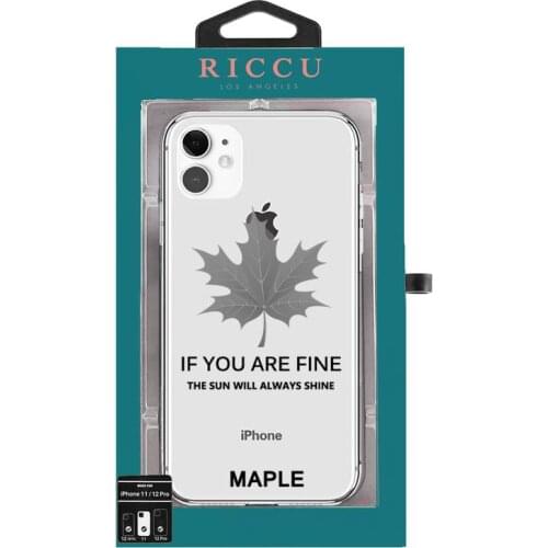 Maple leaf personality simple Phone Case Transparent For iphone X XR XS MAX 12 11 Pro Max 7 8 plus 6s plus SE 2020 Cover