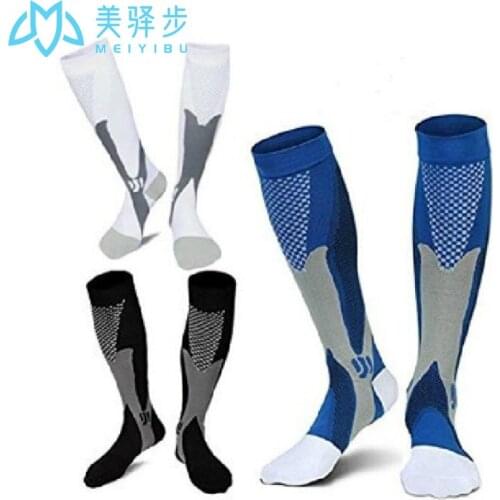 3 Pairs Compression Sock Nylon Knee High Stockings 15-20 Mmhg BEST Graduated Athletic Medical for Men & Women Riding Running
