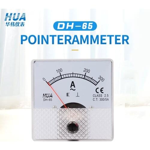 DH-65 AC Analog Ammeter panel size65*65 1A2A3A5A10A15A20A30A50A 30/5 50/5 100/5 etc Factory direct selling, complete specations