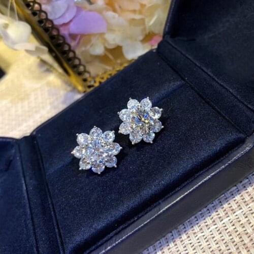 Designer Fashion 925 Sterling Silver Jewelry 3A Cubic Zirconia Party Earring