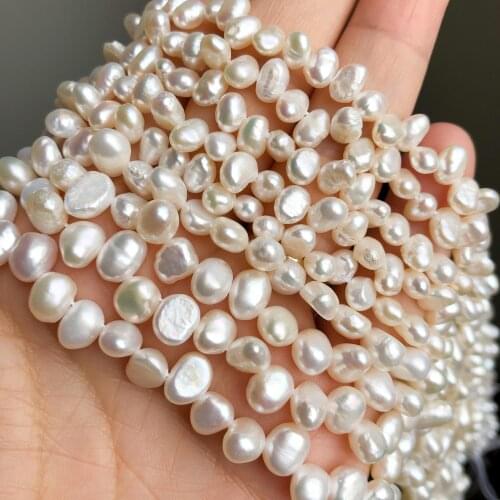 Natural Irregular Side Hole Freshwater White Pearls Seend Loose Beads For Jewelry Making Earring DIY Women Necklace Bracelets