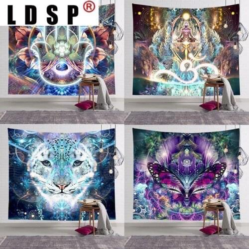 LDSP Tapestry Magic Pattern Wall Hanging Fabric Mural Background Cloth Wall Rugs Towel Beach Blanket Dorm Living Home Decor