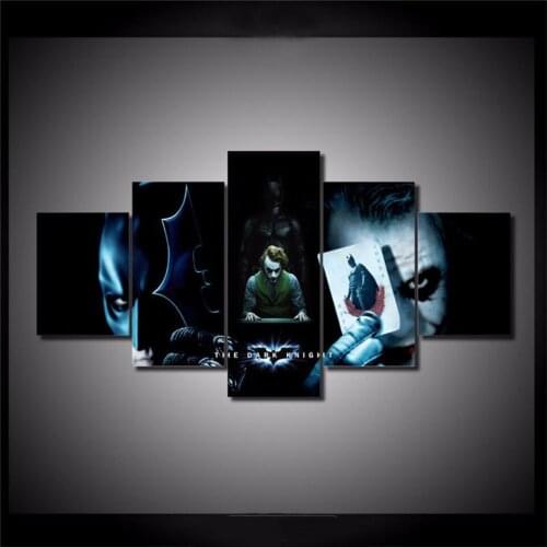 HD Wall Art Painting Poster Printed Modern Canvas 5 Panel Movie Clown Living Room Modular Framework Home Decoration Pictures