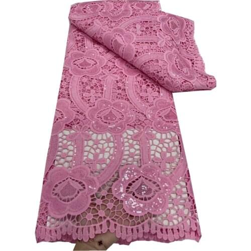 SJ Lace African Sequins Net Mesh Lace Fabric High Quality Lilac 2021 Guipure Cord Lace Nigerian Lace Fabrics For Wedding j5-58