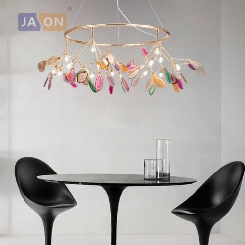 G4 led Nordic Iron Agate Designer Firefly LED Lamp LED Light Pendant Lights Pendant Lamp Pendant Light For Foyer Dinning Room