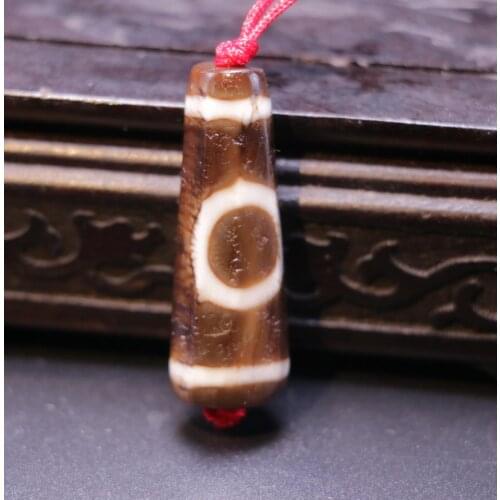 Magic Power Tibetan Old Agate One Eye Mountain dZi Bead Totem Pendant 35MM LKbrother Sauces Top Qulality Garrentee