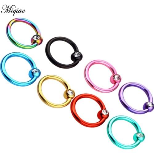 Miqiao 8 packs of mixed color set nose rings Body Piercing Jewelry