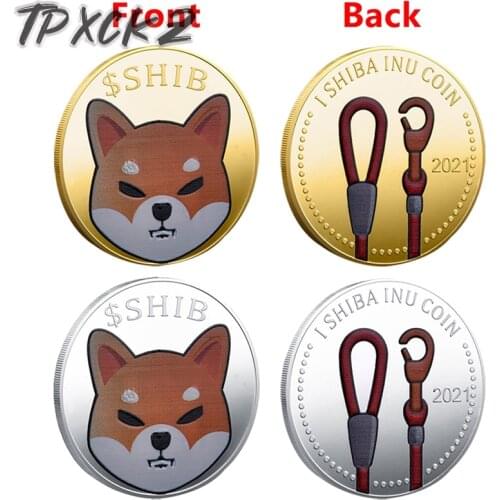 2021 New Dogecoin Killer Shib Shiba Inu Coins Commemorative Badge Dog Digital Virtual Souvenir Coin Collection Decoration Crafts