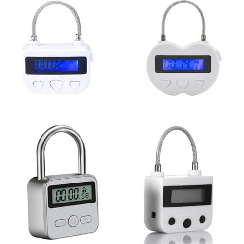 New 4 Digital Time Lock Equipment Bondage Timer Locks Handcuffs BDSM Accessories For Women / Adult Game Toys Erotic Sexyshop