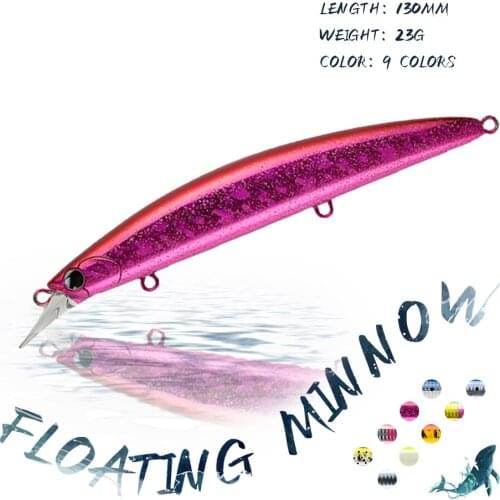 KoKossi 1PCS 130MM/23G Minnow Fishing Hard Lure Floating Wobblers Baits Artificial Bait 3D Eyes Fishing Accessories Tackle Tools