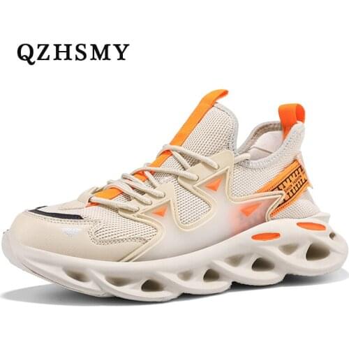 QZHSMY Men Sneakers Shoes Summer 2021 Mesh Breathable Platform Walking Sneakers Man Casual Tennis Shoes Zapatillas Hombre