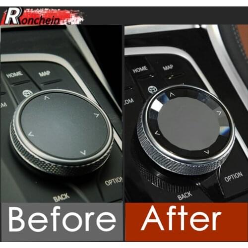 RONCHEIN BMW Multimedia IDrive Knob Replacement Cover for BMW 1 3 4 Series G20 G28 G29 X3 X4 G01 G02 G08 Z4 Interior Accessories