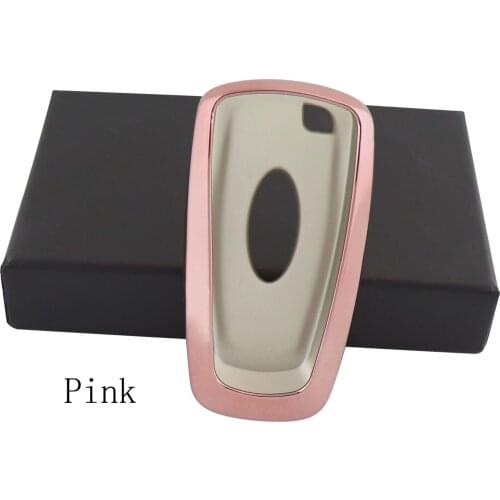 Pink Protective TPU key Case Shell Cover for Ford Edge Mondeo EcoSport Keyless