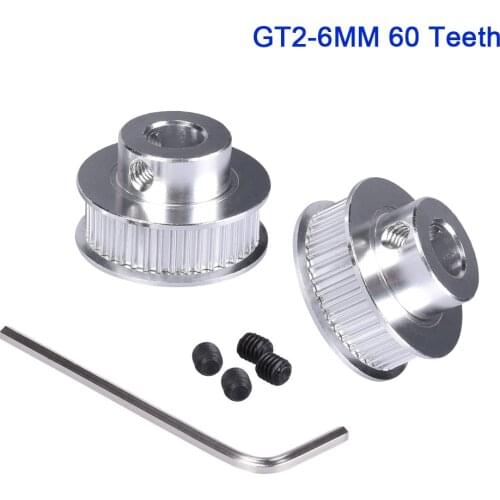 GT2 20 tooth Timing Pulley Aluminum 3D Printer Parts 2GT 20teeth Bore 5mm Width 6mm Part Synchronous Wheel for 3D Pinter