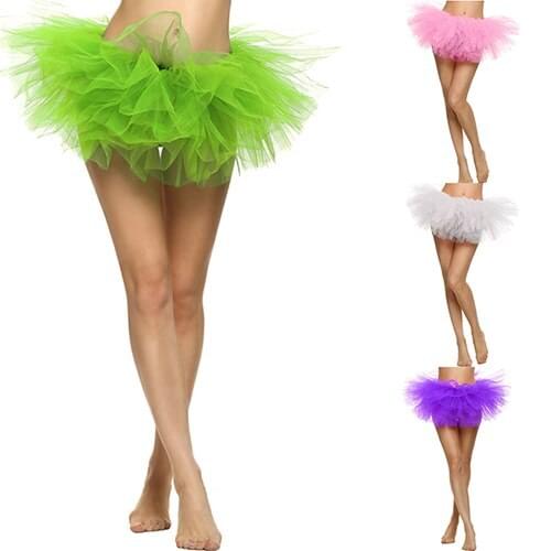 Women Fashion Party Tutu Dress Adult Dancing Layered Organza Skirt Costume Vintage Short Tulle Mini Skirt Summer 2020 Hot Gown