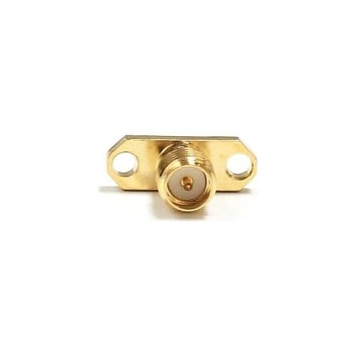 1pc NEW RP-SMA Female Jack RPSMA RF Coax Connector panel mount solder post Straight Insulator Long 3mm Goldplated wholesale