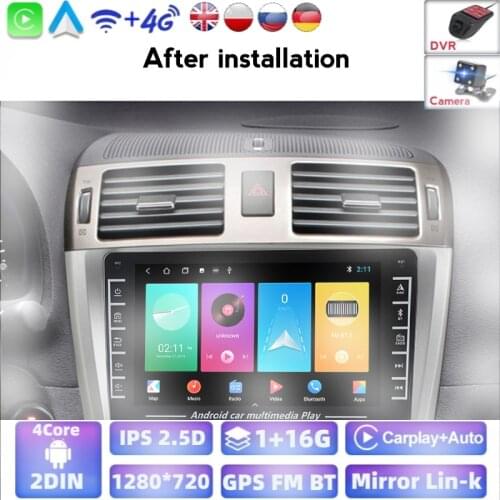 4 Core 1GB 16GB 2 Din Android system Auto Radio For Toyota Avensis T25 2002-2008 Car Multimedia Player GPS Navigation Stereo IPS