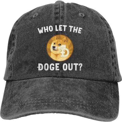 Who Let The Out Baseball Cap Men Doge Dogecoin Skyrocketing Bitcoin Digital Currency Caps colors Women Summer Snapback Caps