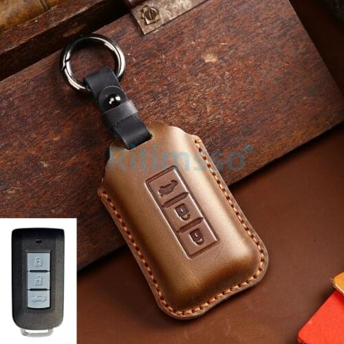 Key Case Fob Shell Cover for Mitsubishi L200 ASX Outlander Eclipse Cross Pajero Sport Lancer Accessories Car-Styling Keychain