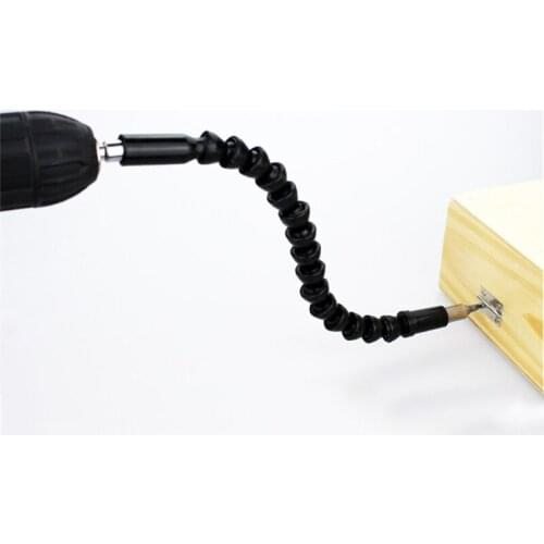 1/4" Black Flexible Shaft Electronic Drill Screwdriver Bit Holder Connect Link Multitul Hex Shank Extension Bit Multitool