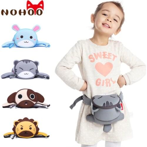 NOHOO Kids Waist Bags , Toddle Travel Waist Purse 3D Cute Cartoon Animals Fanny Pack for Girls Boys Children Waist Packs