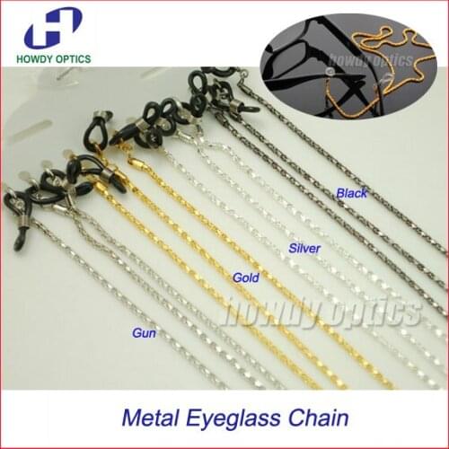 DH018 Wholesale Nice metal eyeglass chain eyewear glasses sunglasses cord holder 4 different colors for options