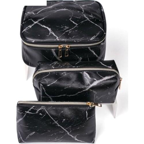 Women Portable Marble Travel Cosmetic Makeup Bag Toiletry Case Coin Purse Storage Pouch Organizer 28GD