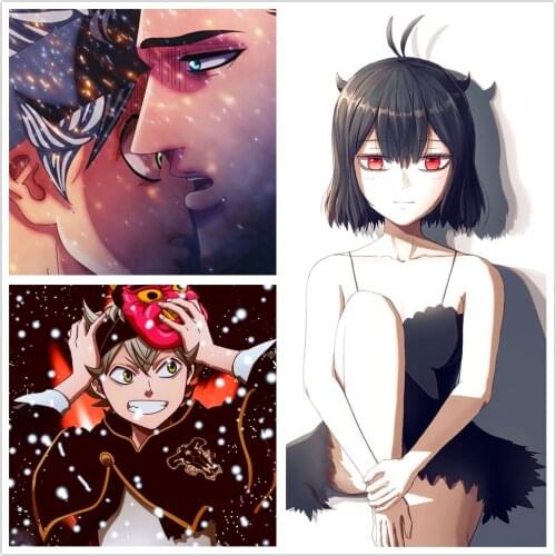 Home Decor Black Clover figure Poster devil Nero Painting Asta Yuno Anime Posters Wall Decor Prints Home Room Wall Art Painting