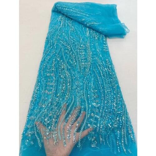 French 3D Lace African Lace Fabric High Quality Lace With Beads adn sequins J-468685 Latest Nigerian Lace Fabrics For Wedding
